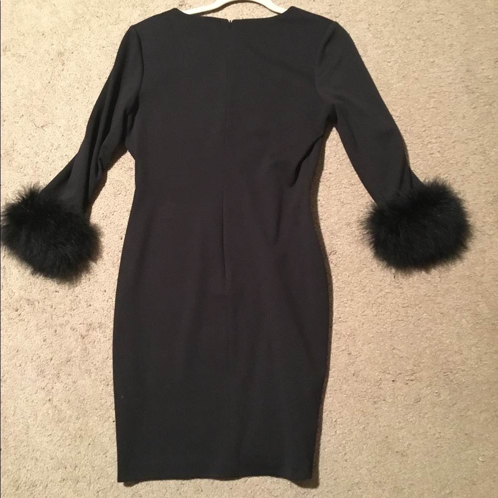 Black round neck dress with long sleeves
